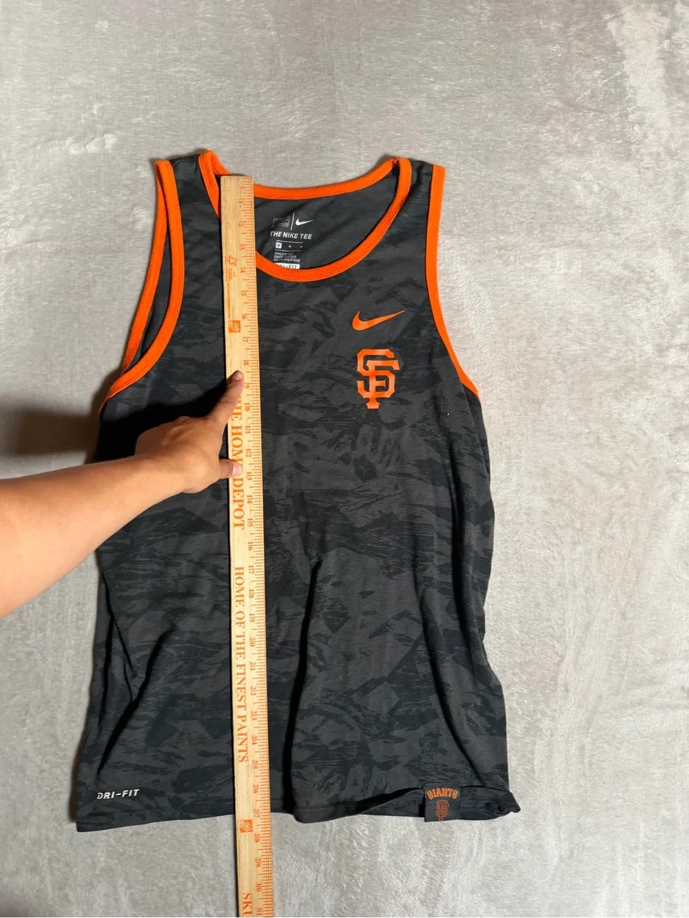 Nike Black Camo Tank with Bright Orange Trim